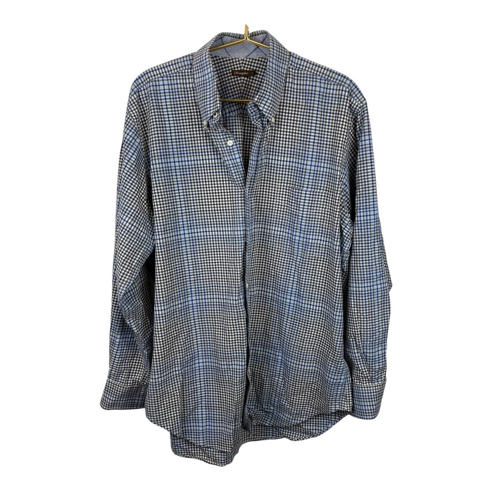 J. McLaughlin Blur Plaid Button Up Shirt Shirt Men's Size Large‎
